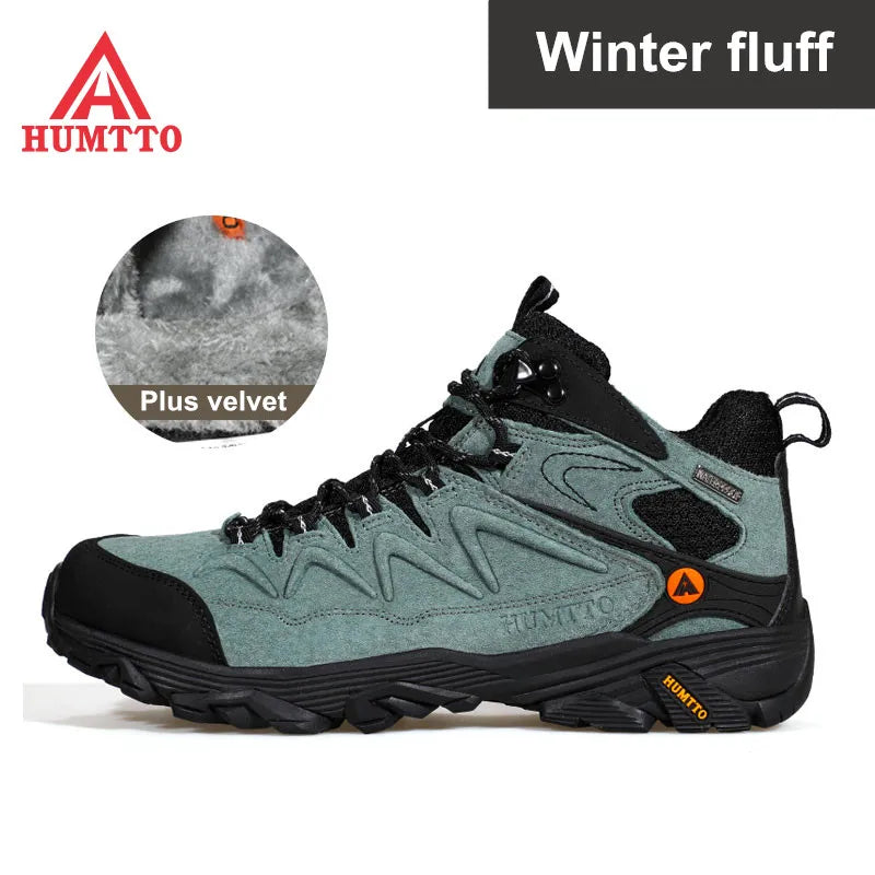 HUMTTO Waterproof Sneakers for Men, Hiking Shoes, Leather Trekking Boots for Women, Camping Hunting Men’s Mountain Tactical Ankle Boots