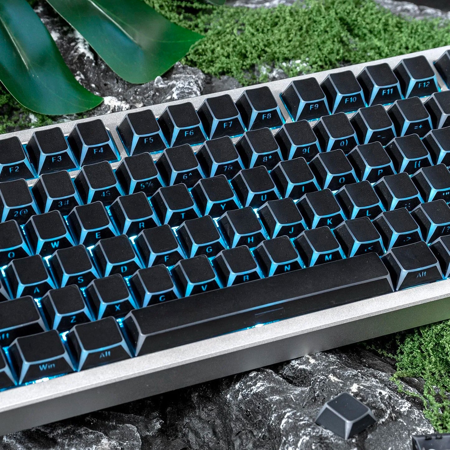 Shadow Keycap Side Print Edge Backlit PBT Shine Through White Black Macarons Cherry Profile 136 Key cap MX Gamer Keyboards AULA