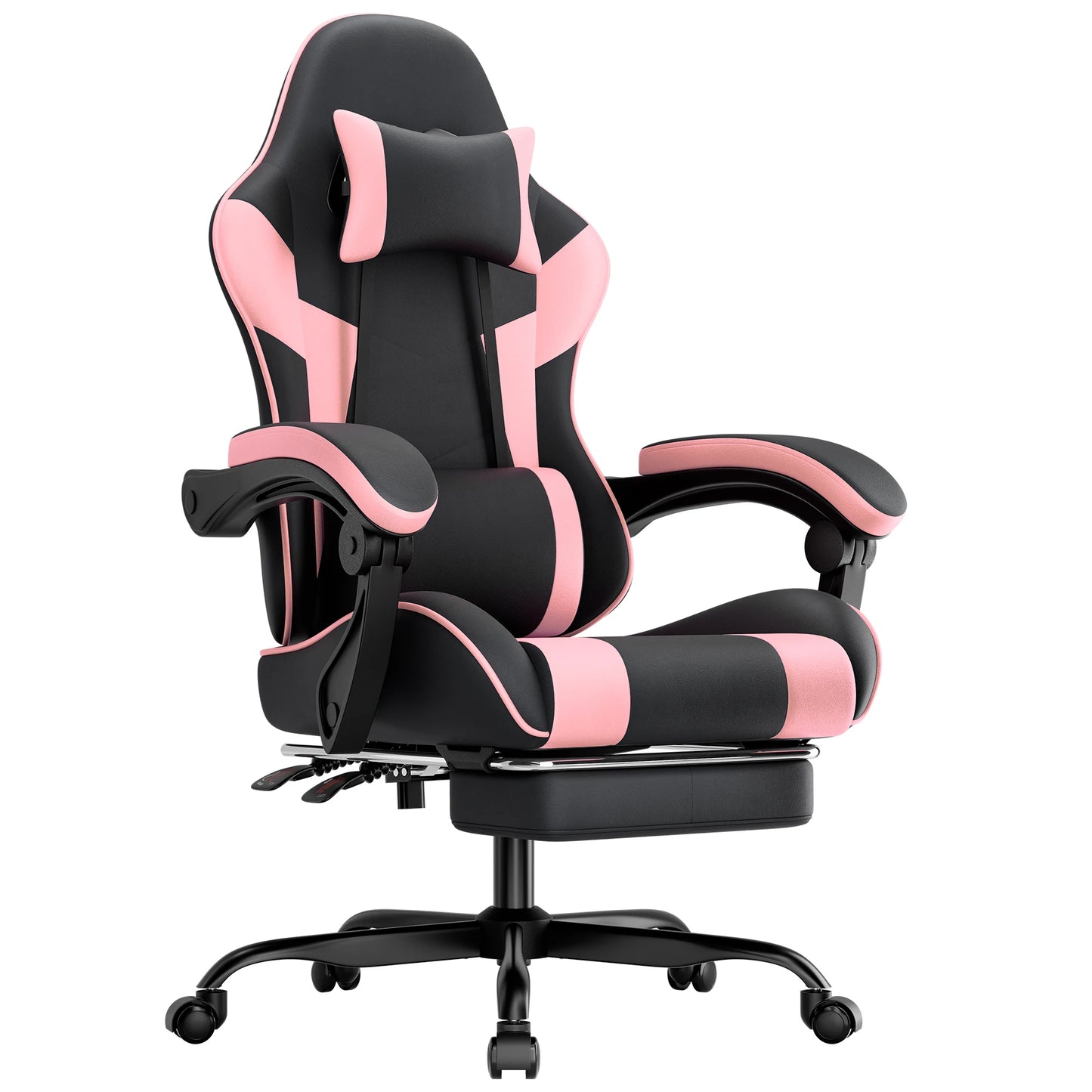 Ergonomic Gaming Chair with Lumbar Support, Adjustable Reclining PC Gaming Chair, Breathable PU Leather Office Chair, 200kg Heavy Duty
