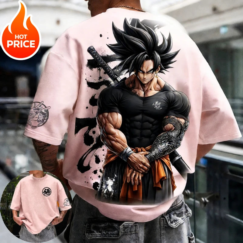 Son Goku Gym Dragon Ball Super Saiyan Harajuku Men Summer Cotton T-Shirt Top Loose Women Streetwear Casual Short Sleeve Tee