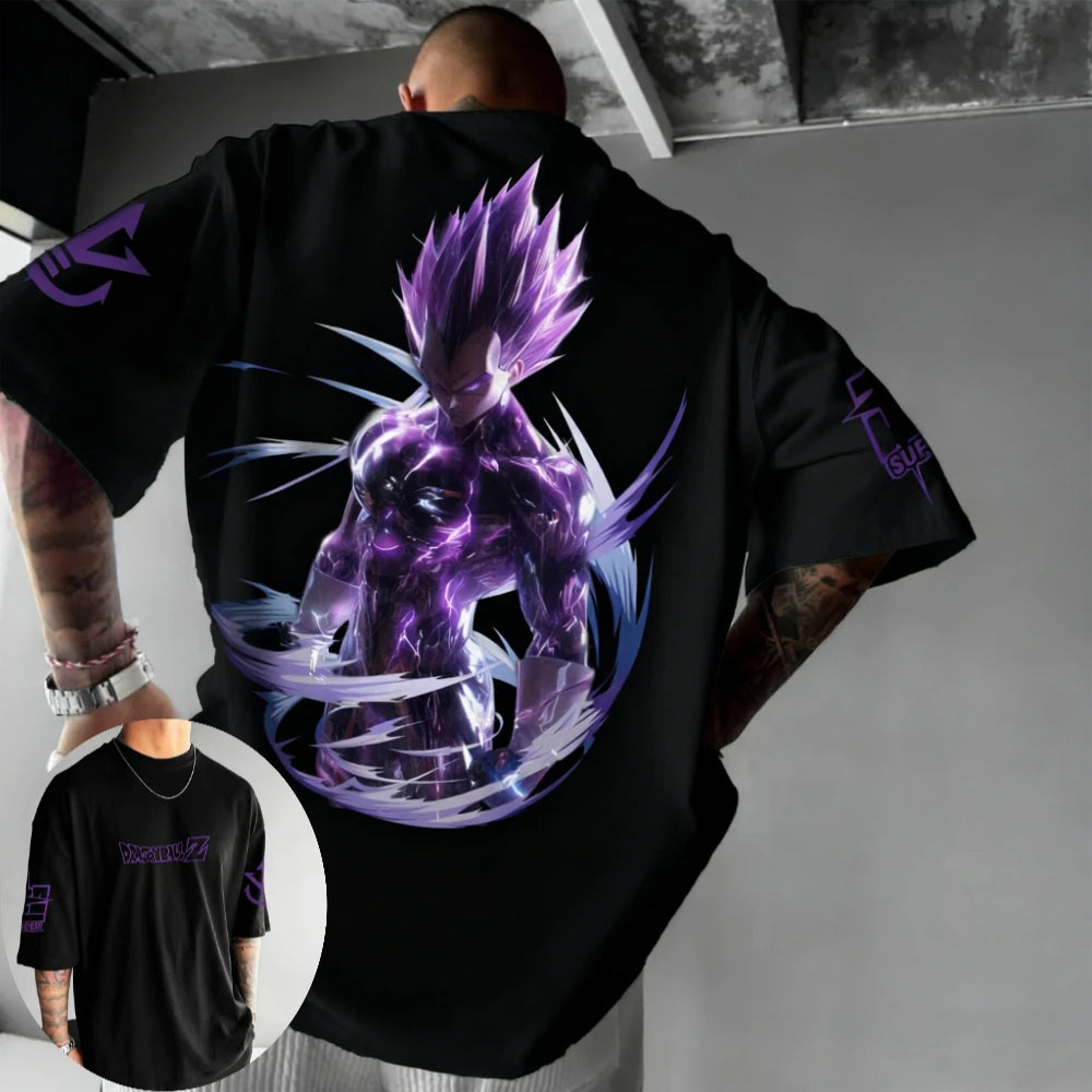 Dragon Ball Men's and Women's T-shirt Son Goku Anime Loose Oversize Tee Summer Spring Boy's Short Sleeves Parent-child Outfits
