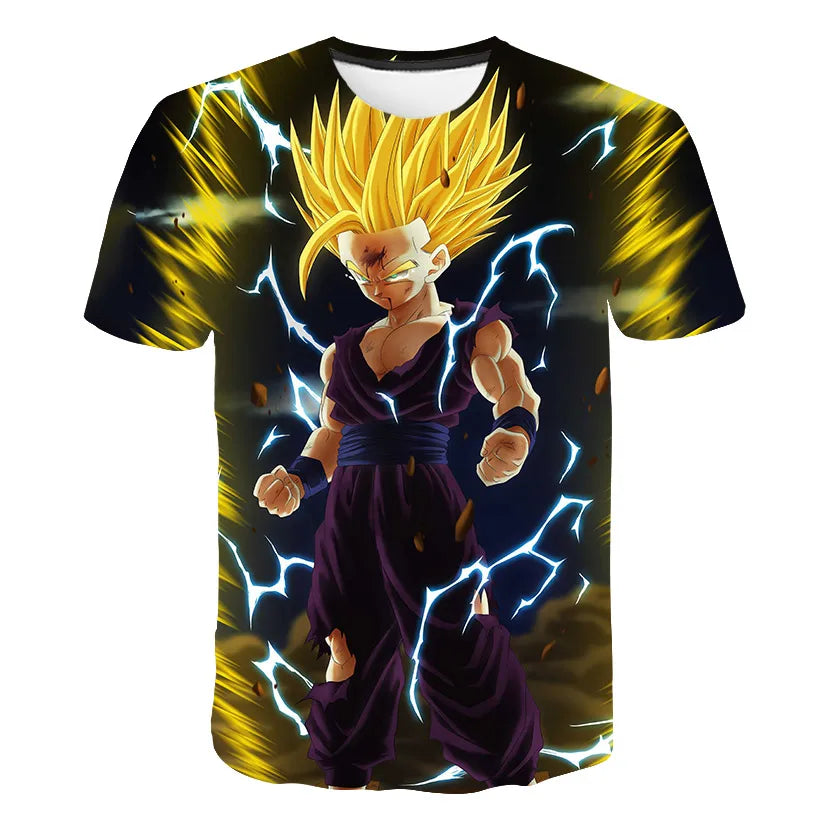 Men's T-shirts Dragon Ball Z T-shirt Boys Clothes Children's Clothing Summer Short Sleeve Kids Cartoon Tee Tops Baby Boy T Shirt