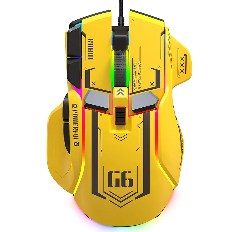 Mouse gaming cablato programmabile di fascia alta 12800dpi 12 tasti RGB per Windows IOS Home Office Laptop PC