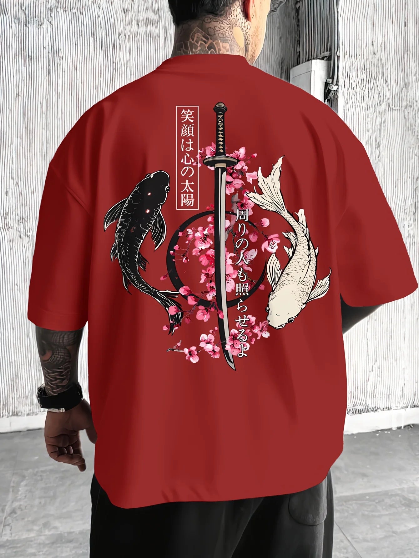 Japanese Cherry Blossom Print 100% Cotton Men Woment T-shirt Summer Autumn Daily Outdoor Sports Casual Loose Street Short-sleeve