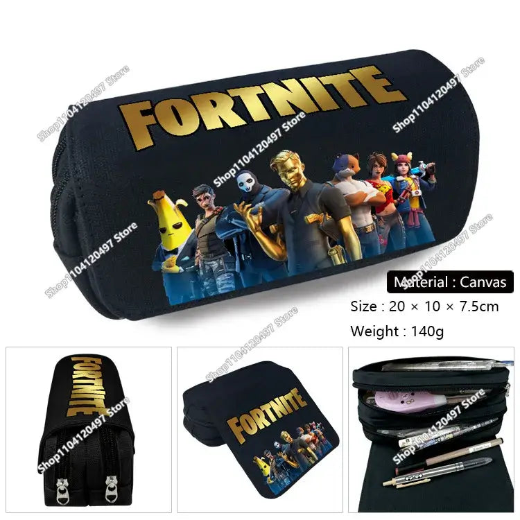 Fortnited Schüler-Federmäppchen mit großem Fassungsvermögen, Stiftetasche für Kinder, Spielzeug, Schulbedarf, Schreibwaren-Etui, Gaming-Geschenk für Jungen