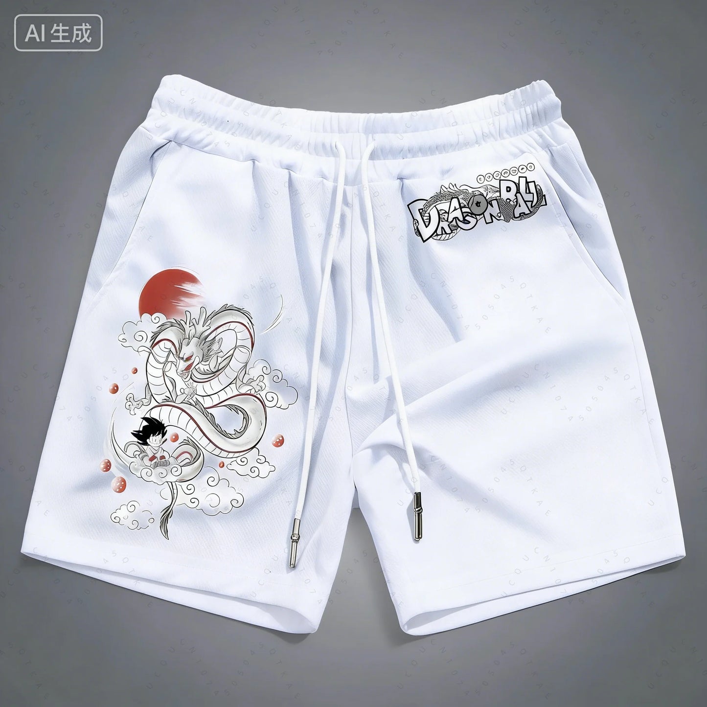 Dragon Ball Goku Vegeta Anime Printed Double Layer Shorts 2026 American Summer Men's Women's Fashion Sports Shorts Fans Gifts