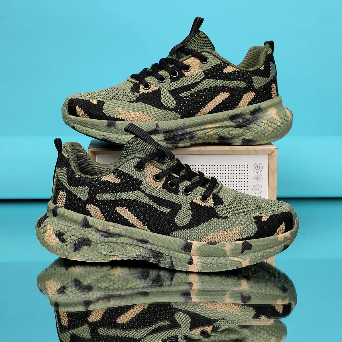 Camouflage-Schuhe für alle Jahreszeiten, neue atmungsaktive Mesh-Sportschuhe für Jugendliche und Studierende, Freizeitschuhe für Outdoor-Aktivitäten