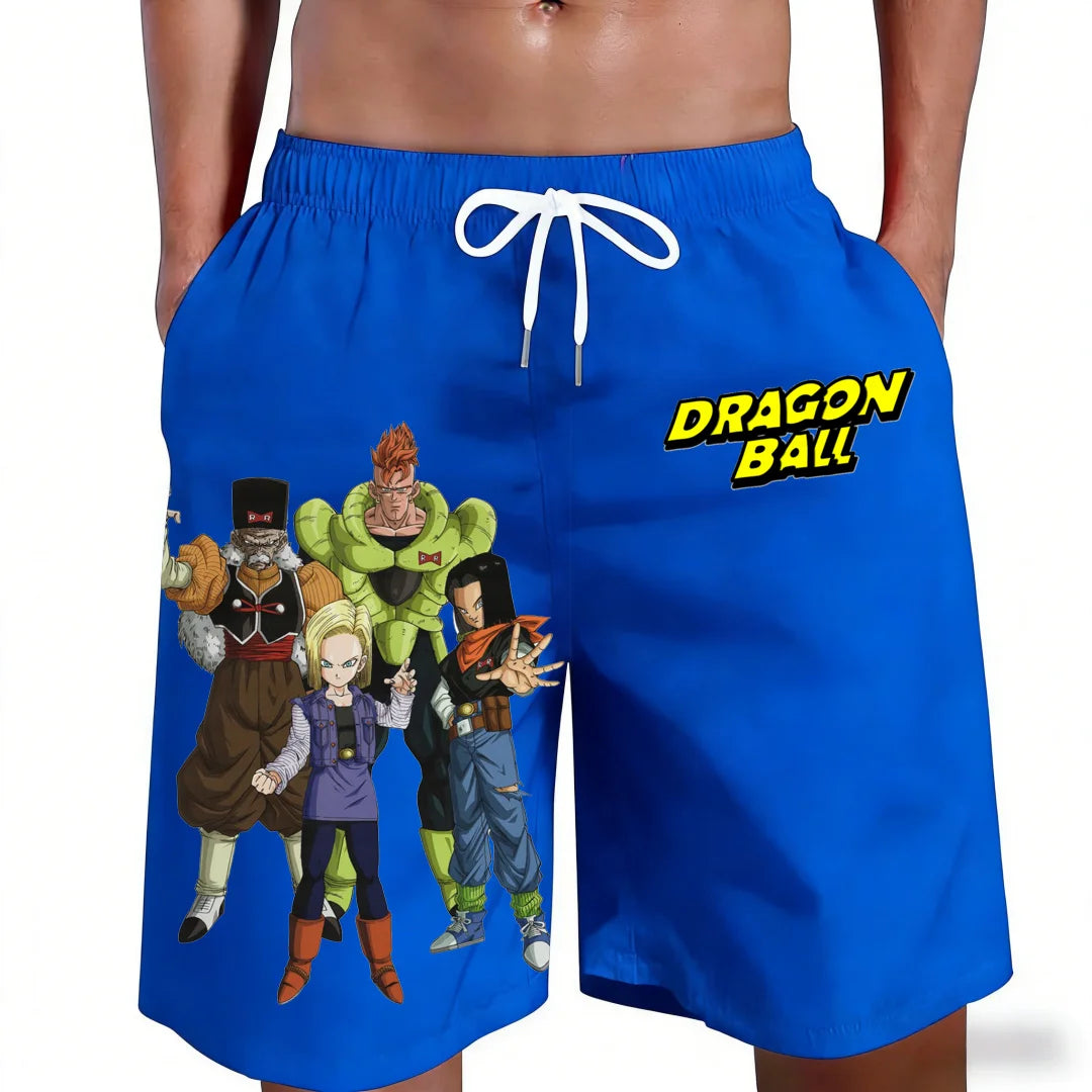 Dragon Ball Android Saga Anime Board Shorts for Men And Boys Matching Family Summer Beach Casual Clothing Summer 2026 Hot Sale