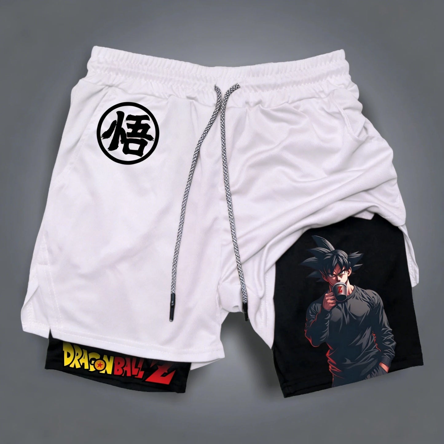 Dragon Ball Summer Son Goku Men's Bot Fitness 2026 Double-Layer Replica Two-Piece Loose-Fit Training Running Shorts Casual Pants