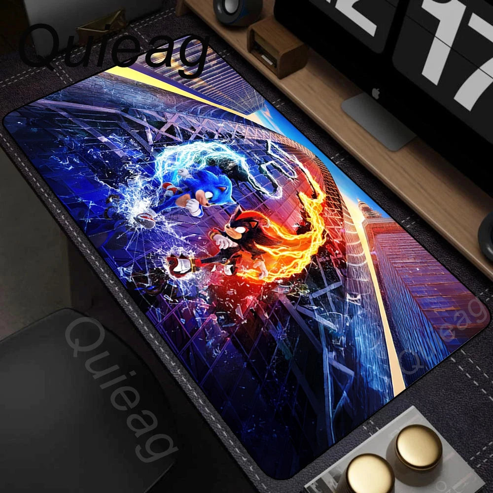 Cute Anime HD Print Mousepad Laptop Desk Mouse Mat PC Gaming Accessories Keyboard Pads Rubber Soft Sonic The Hedgehog Mouse Pads