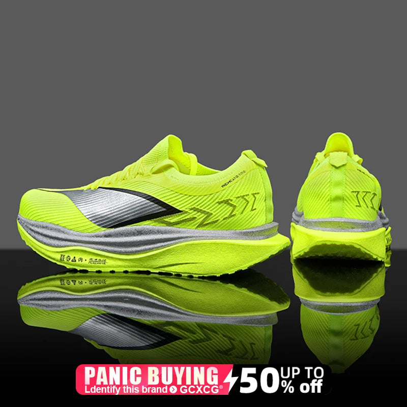 Specialty Marathon Men Running Shoes Carbon Plate Sports Breathable Lightweight Women's Comfortable Athletic Non-slip Sneakers
