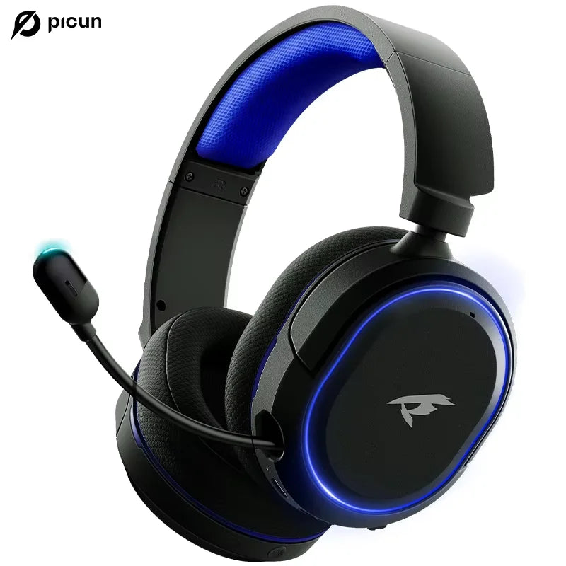 Auriculares gaming inalámbricos Picun G2 Bluetooth 5.3 – Sonido envolvente 7.1, auriculares gaming de baja latencia de 5ms con micrófono ENC para PC, PS5, PS4, Switch y móvil
