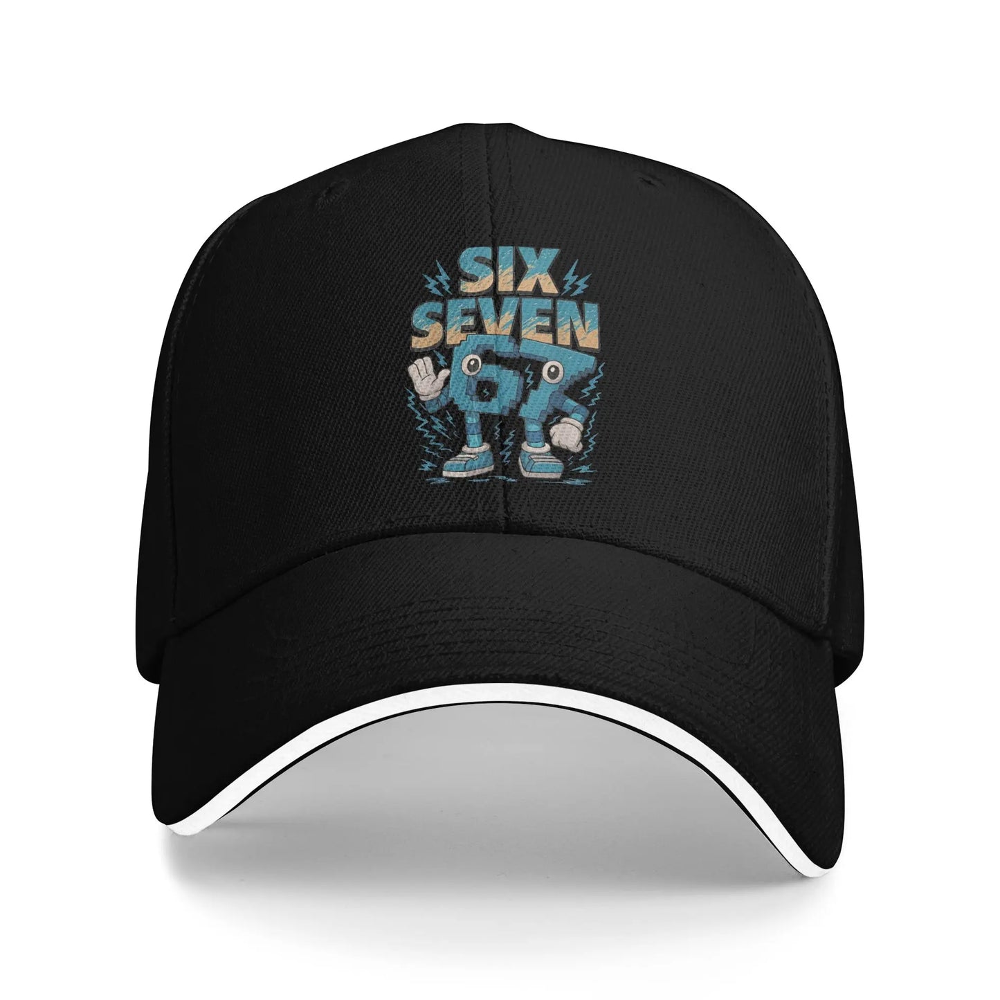 67 Six Seven 6-7 Baseball Cap Popular Steal Brainrot Gaming Meme Sandwich Caps Men Women Breathable Dad Hat Outdoor