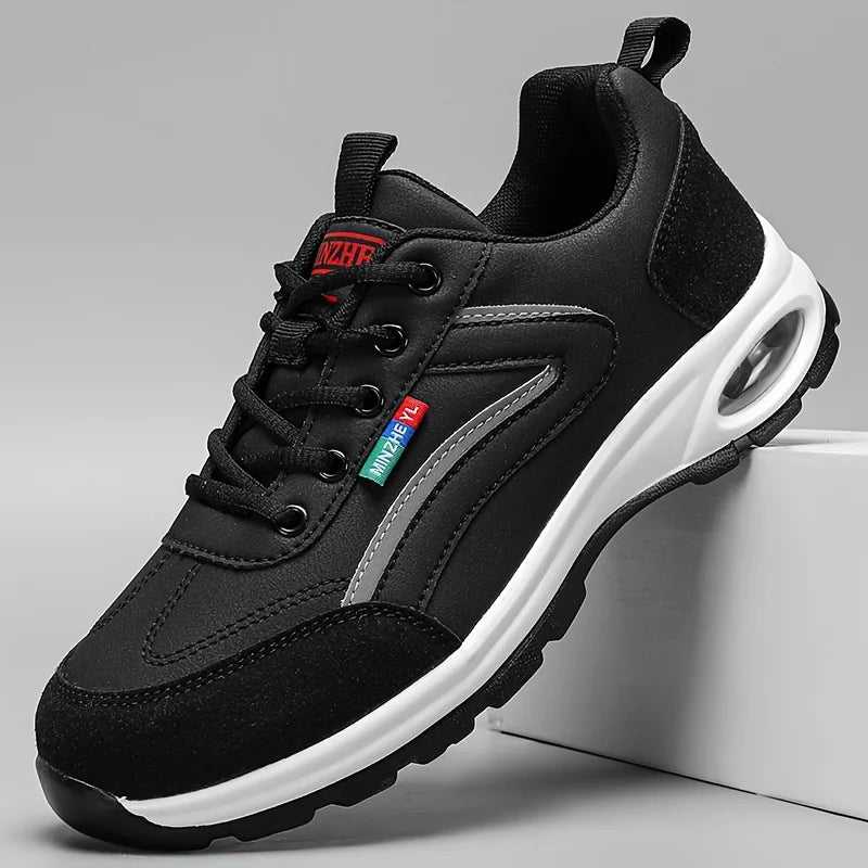 Trendy sportschoenen voor heren, lichtgewicht en ademend, moderne antislipschoenen met suèdedetails, stijlvolle outdoor sneakers voor dagelijks gebruik