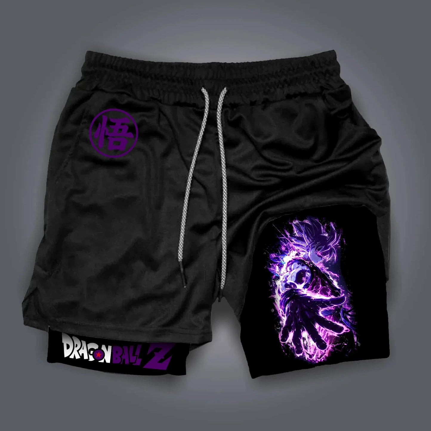 2026 Summer Dragon Ball Oversized 2-in-1 Shorts High Quality Cotton Vegeta & Goku Super Saiyan Print Unisex Casual for Adults