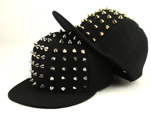 BASEBALL CAPS FOR BOTH Men Women Boys Girls Punk Studded Baseball Hip-Hop Hat Adjustable Snapback Spike Rivet Stud Cap