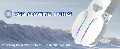 Cuffie da gaming wireless MAMBASNAKE x ATTACK SHARK L90 RGB – Cuffie da gaming pieghevoli Tri-Mode Bluetooth 2.4G wireless e cablate con microfono rimovibile