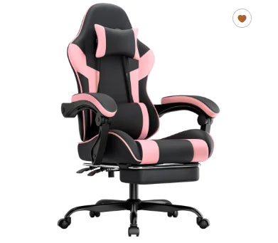 Gaming Stuhl Ergonomischer Gaming Sessel mit Lendenstütze, Atmungsaktiver PU-Leder Bürostuhl,Bequemer Computerstuhl, belastbar 2