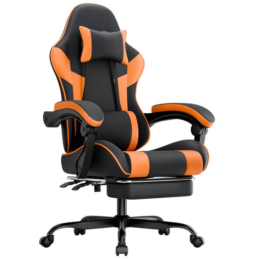 Gaming Chair Ergonomic Gaming Chair with Lumbar Support, Breathable PU Leather Office Chair, Comfortable Computer Chair, Load Capacity 2