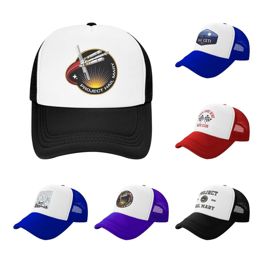 Project Hail Mary Mission Patch Mesh Baseball Cap Adult Hip-Hop Trucker Worker Cap  Adjustable Fishing Hat Washable Trucker Hat
