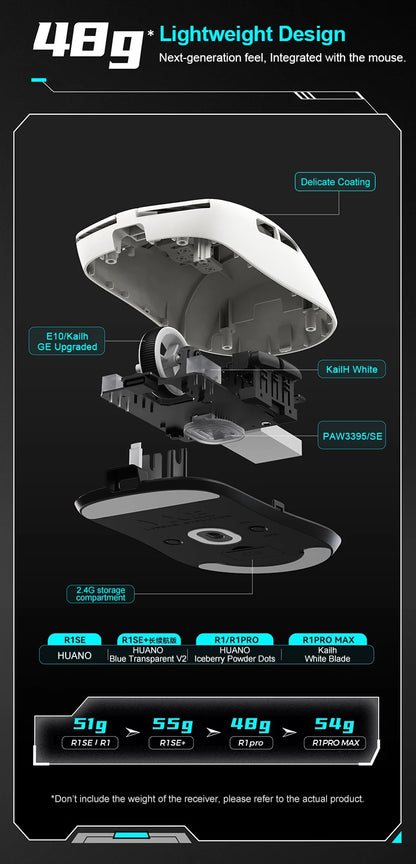 ATK VXE Dragonfly R1 Pro MAX Wireless Gaming Mouse, PAW3395 Wireless Gaming Mouse, Ultra-Lightweight Rechargeable Esports FPS Mouse with 26,000 DPI