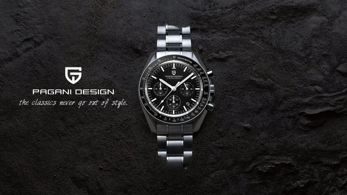 PAGANI DESIGN 2026 New Meteorite pattern dial Luxury Quartz Watch For Men Speed Sport Chronograph AR Sapphire crystal Wristwatch