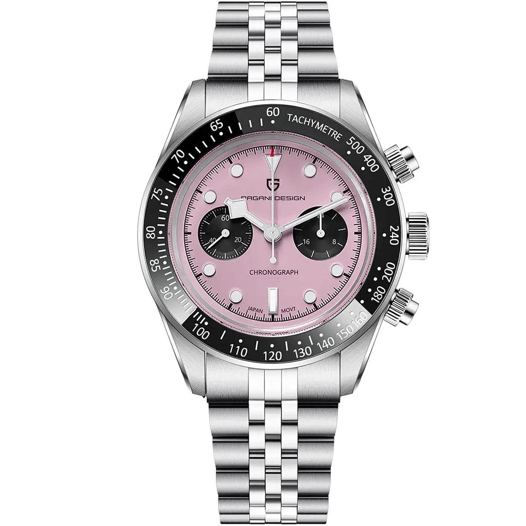 New PAGANI DESIGN 2026 Panda Retro Mens Watch Luxury Quartz Watch Men Speed Chronograph AR Sapphire Luminous Local Shipping