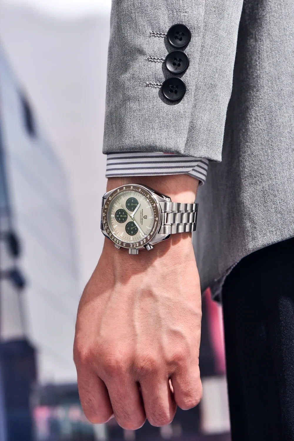 Nuovo orologio da uomo PAGANI DESIGN V6 Moon 2026 Speed Sports, cronografo al quarzo, zaffiro AR e lunetta in ceramica, orologio sicuro