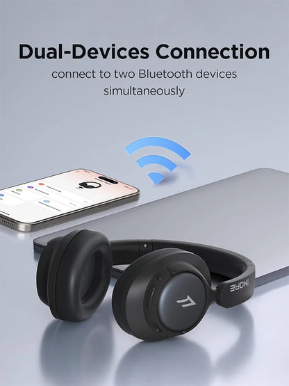 1MORE HQ31 Bluetooth Wireless Headphones with Active Noise Cancellation, Hi-Res Audio, LDAC, 42dB QuietMax ANC, 90H Battery Life Headset