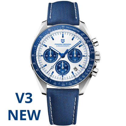 PAGANI DESIGN Planetary Series Saturn Light Tan  Quartz Watch Men Speed Chronograph AR Sapphire crystal Wristwatch Men 2026 New