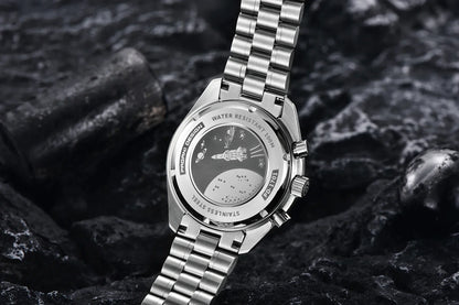 Nuovo orologio da uomo PAGANI DESIGN V6 Moon 2026 Speed Sports, cronografo al quarzo, zaffiro AR e lunetta in ceramica, orologio sicuro