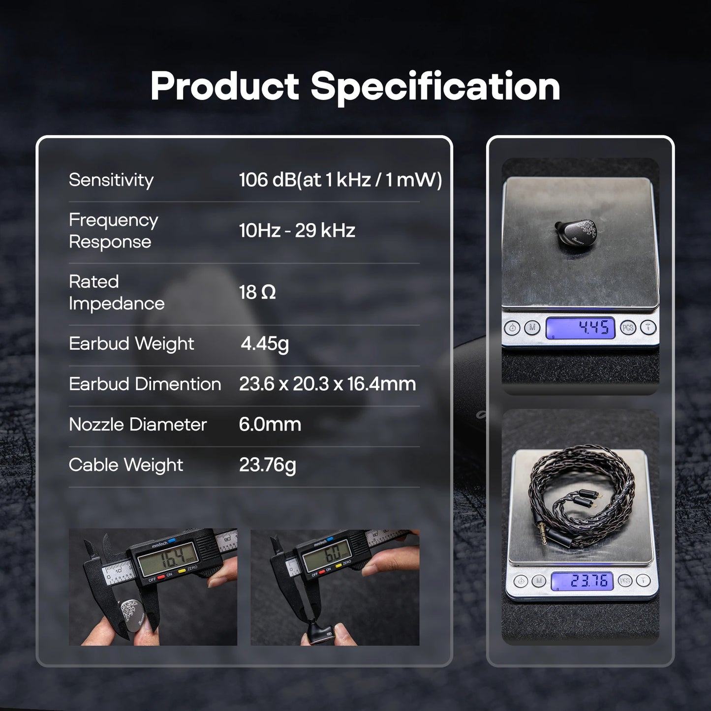Linsoul Kiwi Ears Cadenza II IEM 10mm Titanium DD with KARS 2.0 Premium Construction Hifi Earphones with Detachable Cable System