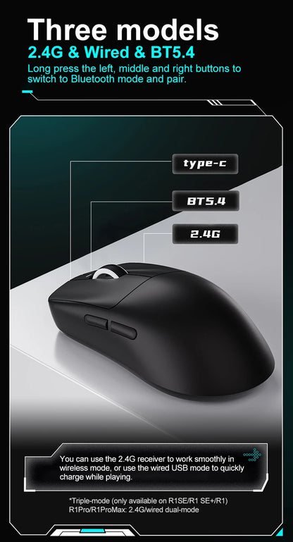 ATK VXE Dragonfly R1 Pro MAX Wireless Gaming Mouse, PAW3395 Wireless Gaming Mouse, Ultra-Lightweight Rechargeable Esports FPS Mouse with 26,000 DPI