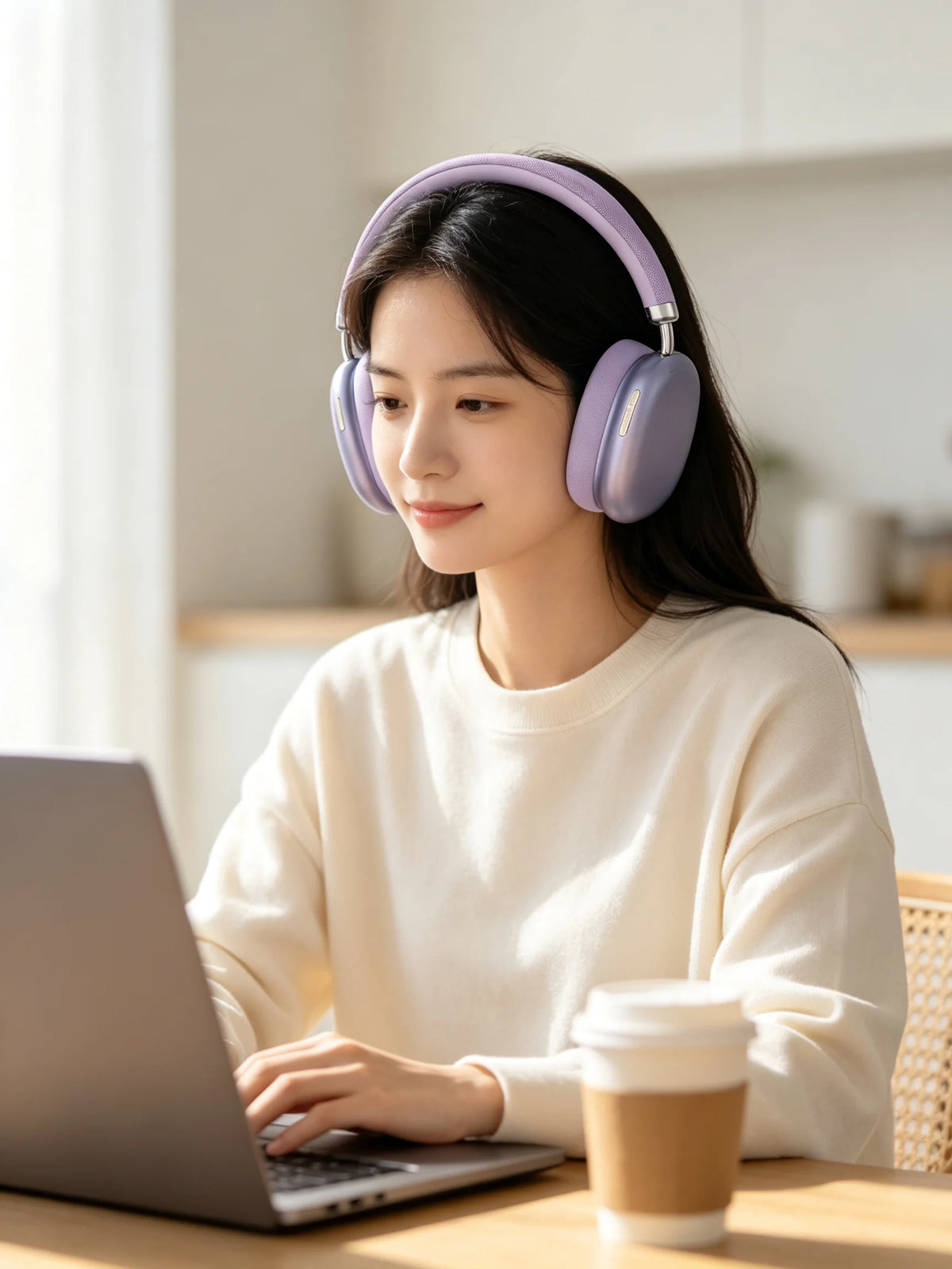 Casque de sport sans fil, casque Bluetooth avec microphone pour appels, coussinets d'oreille en tissu confortables