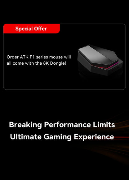 ATK BlazingSky F1 Extreme kabellose Gaming-Maus PAW3950 Ultra Dual-Mode 8000Hz 35g leichte E-Sports-FPS-Maus