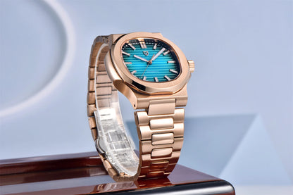 PAGANI DESIGN 2026 New Luxury Automatic Watch  Men Mechanical Wristwatch Stainless Steel Sapphire glass 40MM Barrel dial Watch