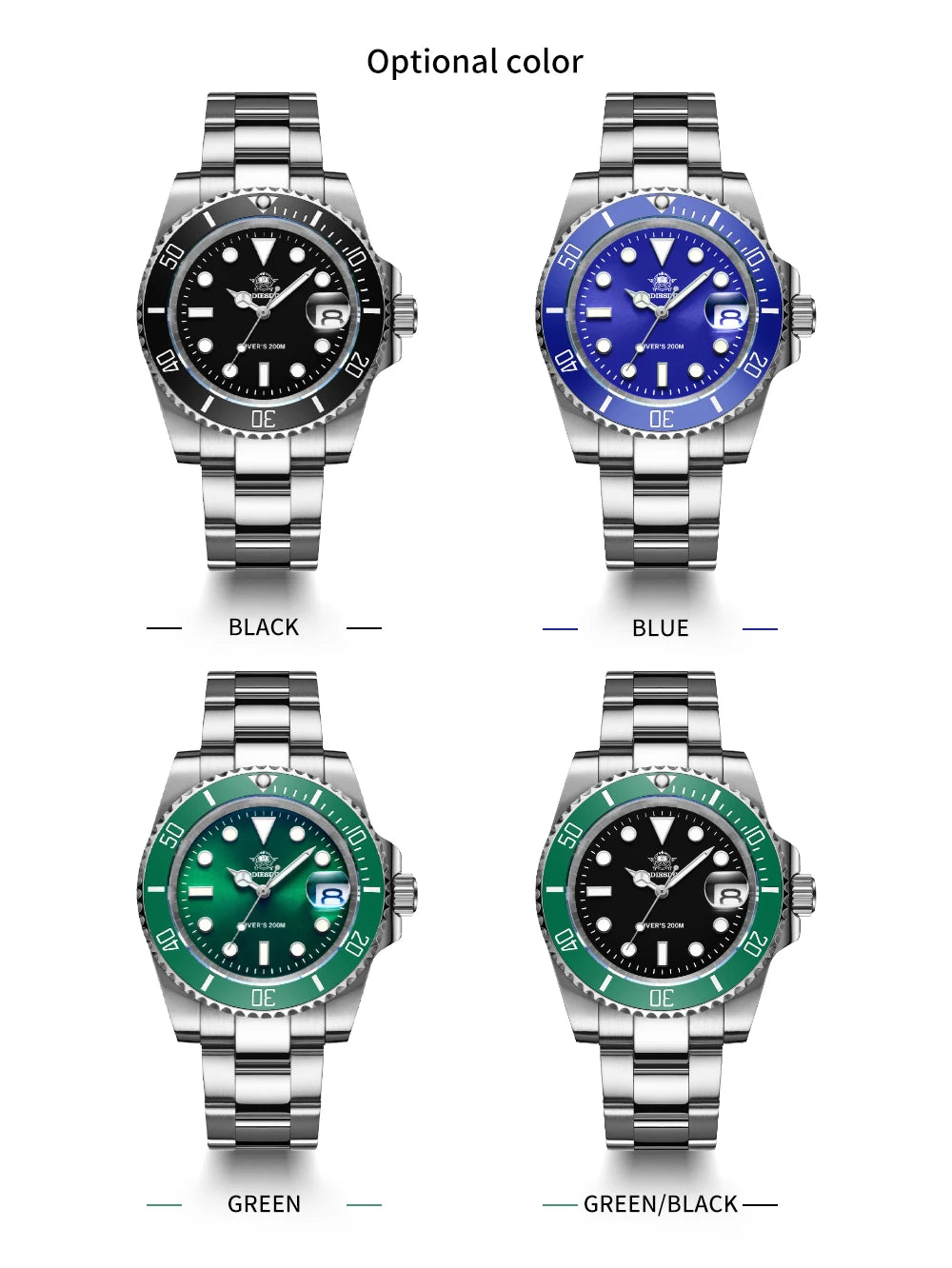 Reloj ADDIESDIVE de acero inoxidable para hombre, estilo business casual europeo y americano, reloj de cuarzo impermeable para deportes al aire libre