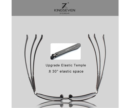 KINGSEVEN Nuovi occhiali da sole da uomo in alluminio, alla moda, da viaggio e da guida, occhiali da uomo Oculos con fascia, modello N7188
