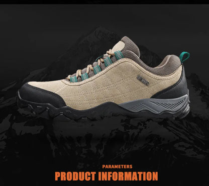 Humtto New Arrival Leather Hiking Shoes Wear-Resistant Outdoor Sport Men Shoes Lace-Up Men's Climbing Trekking Hunting Sneakers