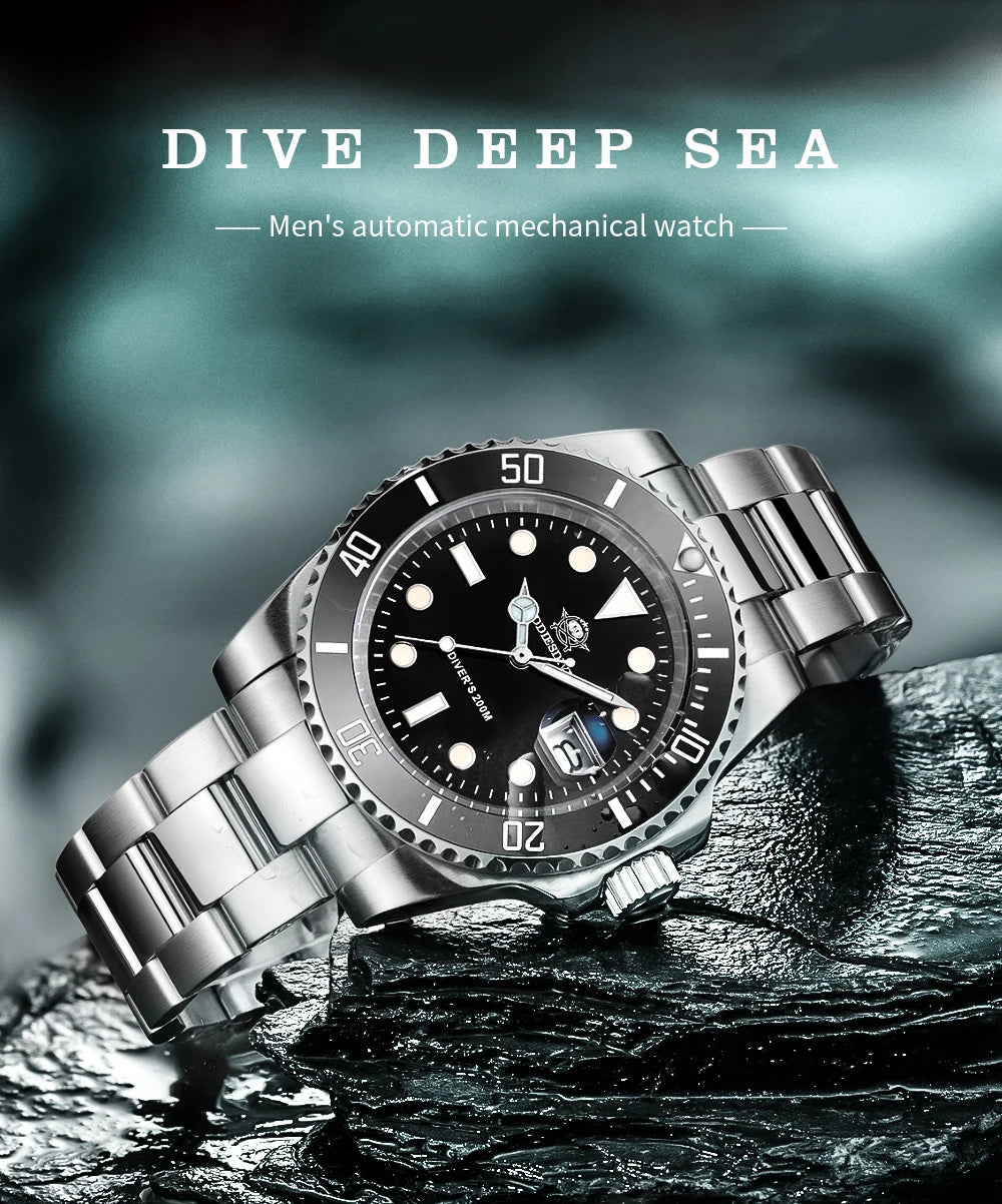 Reloj ADDIESDIVE de acero inoxidable para hombre, estilo business casual europeo y americano, reloj de cuarzo impermeable para deportes al aire libre