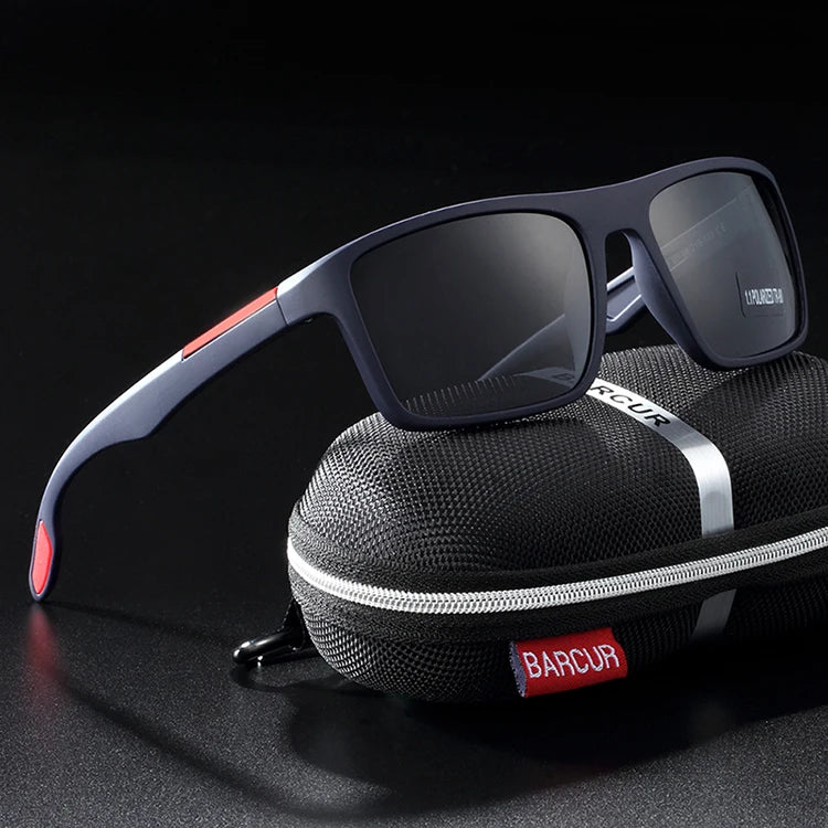 BARCUR Polarized Sunglasses Men TR90 Ultralight Vintage Sun Glasses for Women Square Eyewear oculos lunette de soleil femme