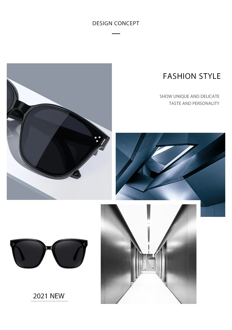 GM Korea Brand Design GENTLE Sluneční brýle pro ženy a muže z acetátu, špičková kvalita, oblíbené sluneční brýle s originálním pouzdrem S6305