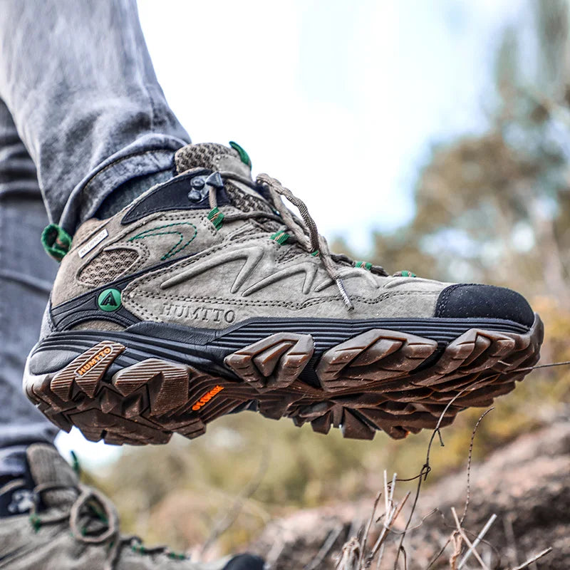HUMTTO Waterproof Sneakers for Men, Hiking Shoes, Leather Trekking Boots for Women, Camping Hunting Men’s Mountain Tactical Ankle Boots