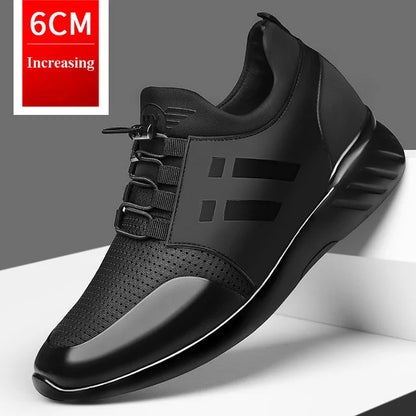 Oein 2022 Men's Sneakers Quality 6CM Increasing British Shoes New Breathable Summer Casual Sneakers Big Size Office Shoes Men