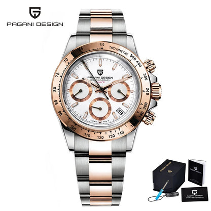 2026 New PAGANI DESIGN Chronograph Luxury Quartz Wrist Watch Automatic Date 100M Waterproof JAPAN VK63 Movement
