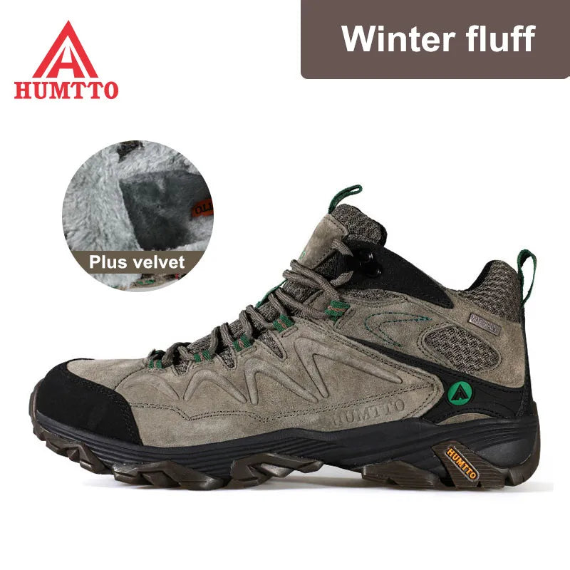 HUMTTO Waterproof Sneakers for Men, Hiking Shoes, Leather Trekking Boots for Women, Camping Hunting Men’s Mountain Tactical Ankle Boots