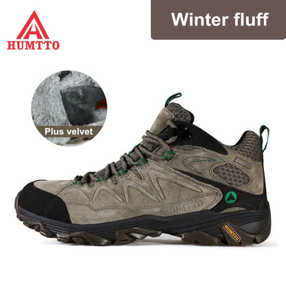 HUMTTO Waterproof Sneakers for Men, Hiking Shoes, Leather Trekking Boots for Women, Camping Hunting Men’s Mountain Tactical Ankle Boots