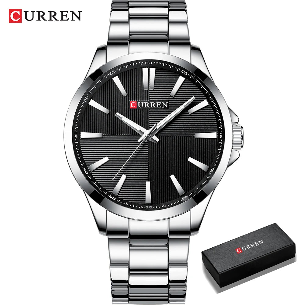 Montre pour homme CURREN – Modèle de luxe, étanche, style militaire, en acier inoxydable – Montre-bracelet sportive (réf. 8322)