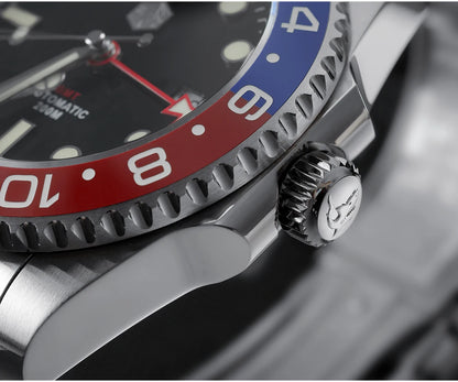 San Martin Luxury GMT Hangzhou 6460 Men's Automatic Mechanical Watch Business Sports Waterproof 200m Sapphire Full Luminous SN0016
