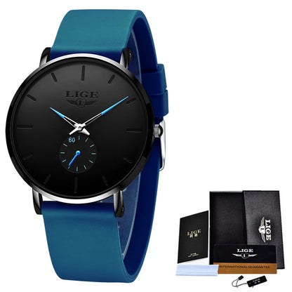 LIGE men’s watch – Sporty and trendy style, luxury brand, water-resistant, sleek and ultra-thin design, men’s quartz watch.
